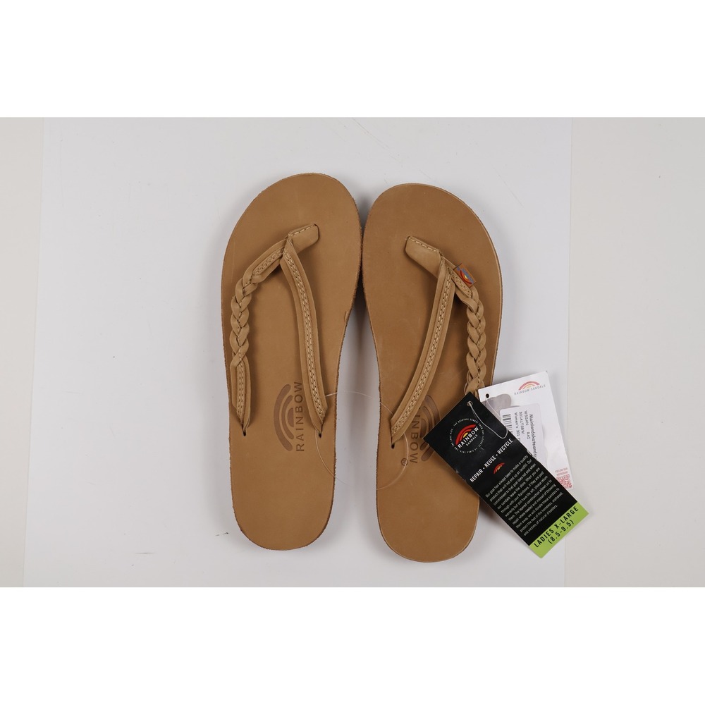 Rainbow Sandals Flirty Braidy Sierra Brown XL Leather